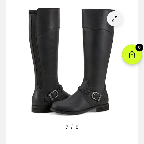 NIB Earth black leather boots, women's size 8 - Picture 6 of 6